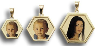 medalla foto hexagonales